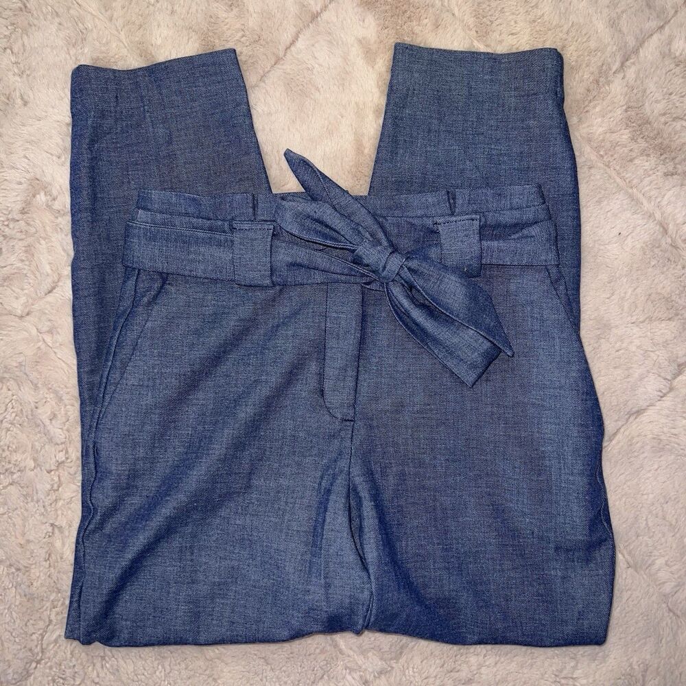 Express dress pants blue belted casual ankle pants women’s size 4s